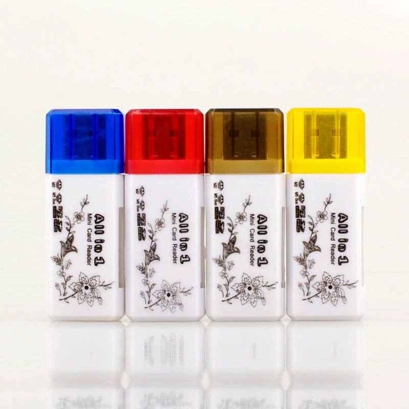 Печатная модная cartoon мини SD/MMC TF MS M2 Simpage One Function USB Card Reader оптом
