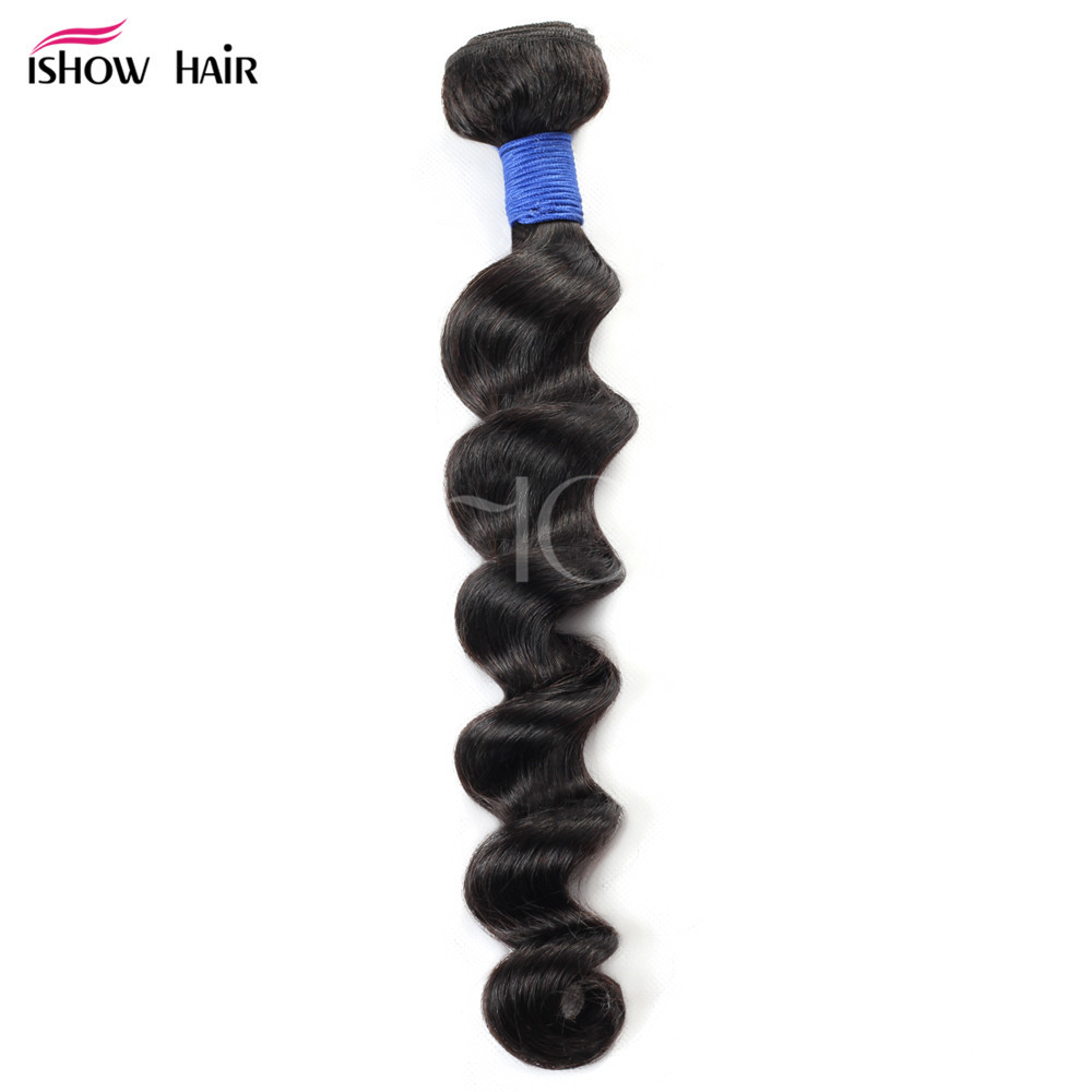 Extensiones de cabello humano real, color natural, mechones de cabello humano con ondas profundas sueltas, productos transfronterizos.