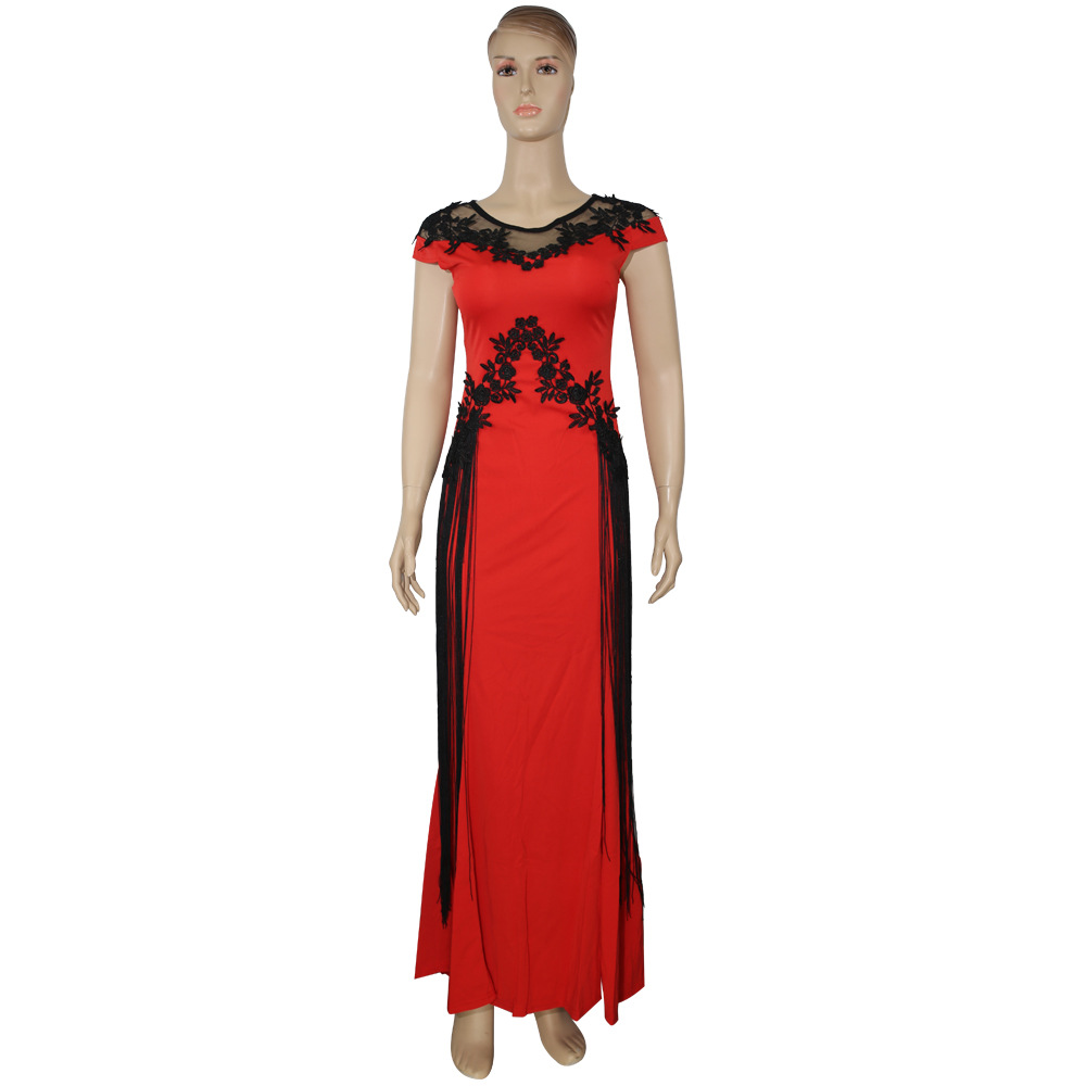 African AliExpress Women's plus size Lace Embroidered Evening Dress dress Cross-border E-commerce Double Eleven
