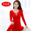 Lace thermal underwear, keep warm trousers, set