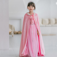 2023 Spring and Autumn New Children's Large Cloak Multicolor Velvet Warm Hooded Long Cloak Girls Christmas Cloak