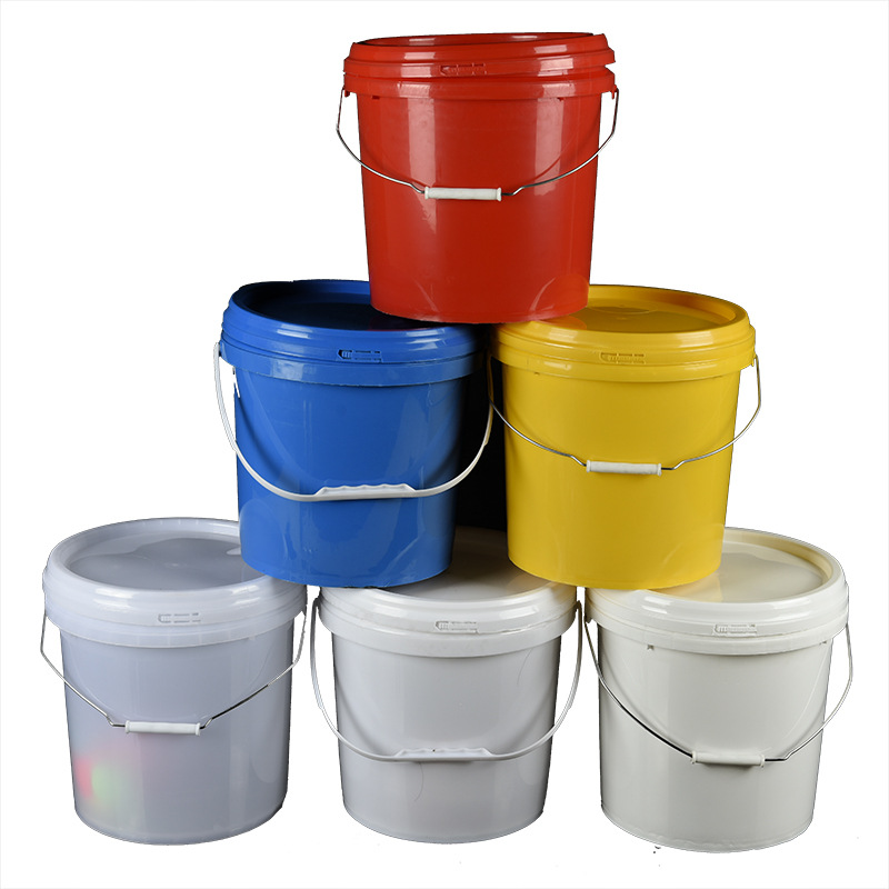 白10升圆形加厚涂料桶密封桶食品级塑料桶乳胶漆包装桶塑料包装桶