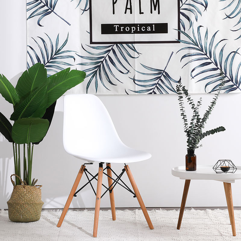 Scandinavian Eames Chair Plastic Home Modern Simple Chair Computer Stool Backrest Fashion Creative Dining Chair Hotel