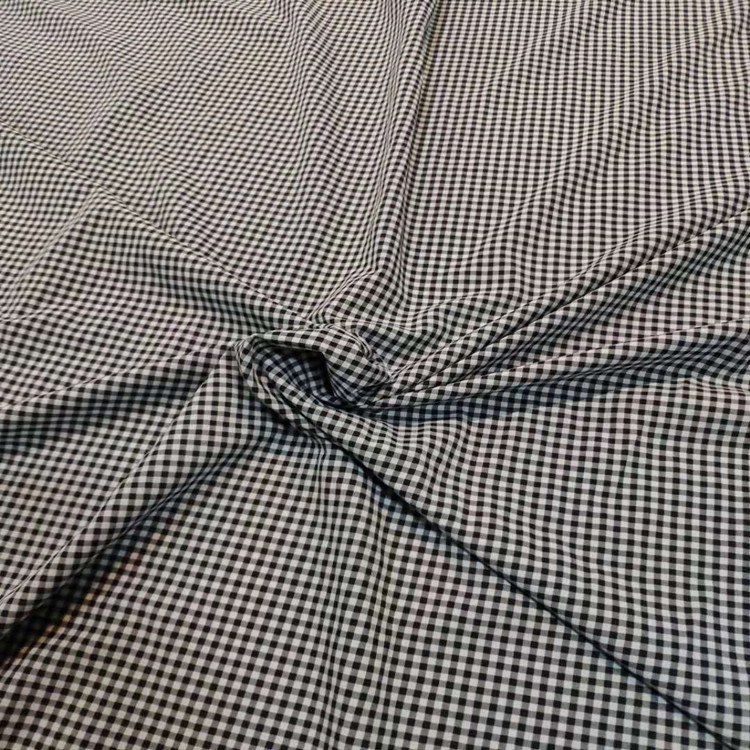 In stock supply elastic yarn-dyed plaid four-sided elastic nylon yarn-dyed plaid