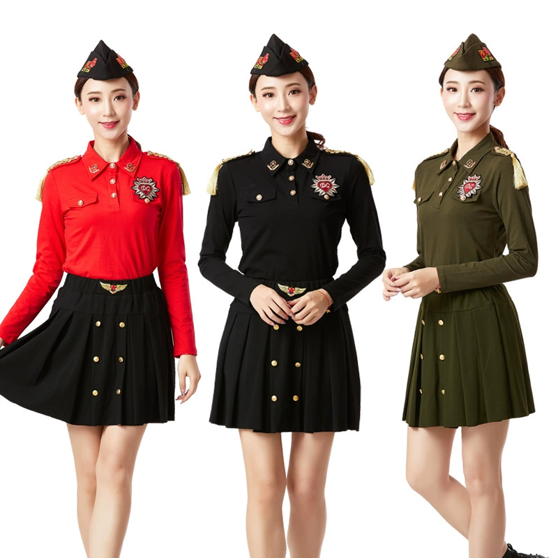 Осенний лесной рыцарь танцевальный костюм моряка женский хлопок с длинными рукавами Новая квадратная танцевальная рубашка костюм для выступлений