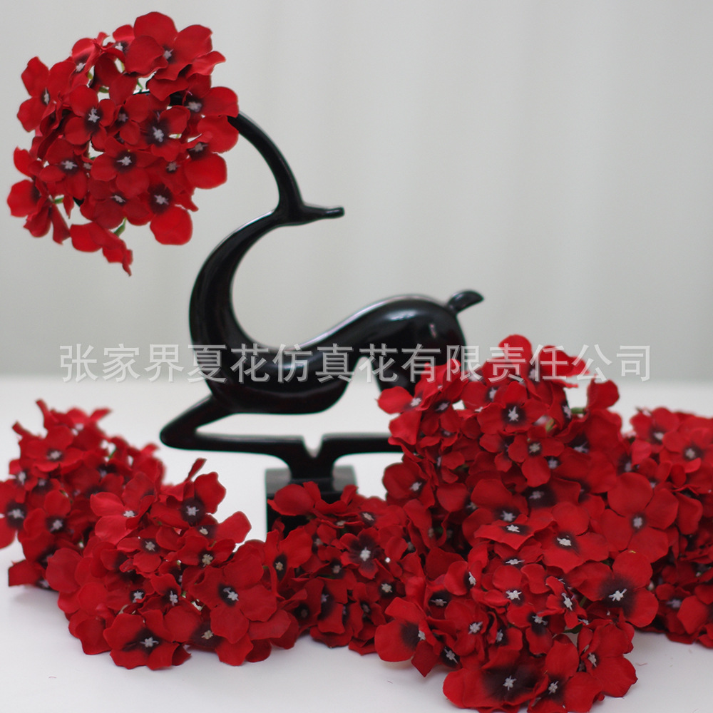 30 pieces hydrangea Head Factory wholesale simulation fake flower wedding wedding decoration road lead photography flower DIY silk flower