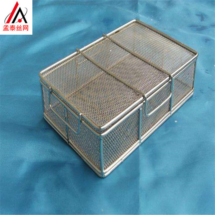 304不锈钢网筐网篮把手金屬網籃帶蓋篮子医用消毒筐耐压工业级