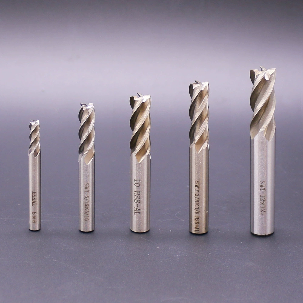 Guiyang Southwest Public British -made four -blade super -hard straight handle and milling cutter 4 tooth metal wood copper aluminum milling cutter