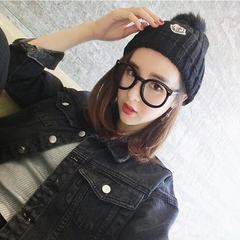 Black Frame Round Arrow Retro Minimalist Blue Light Blocking Eyeglasses for Men Korean Style Prescription Glasses