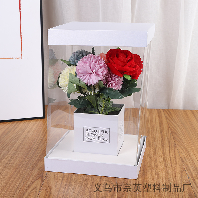 韩式手捧花盒长方形装花盒母亲节鲜花礼盒节日高档包装花盒批发