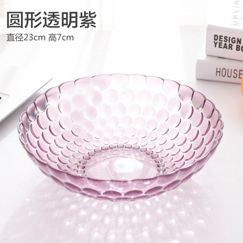 Plato de frutas transparente de plástico, estilo europeo moderno