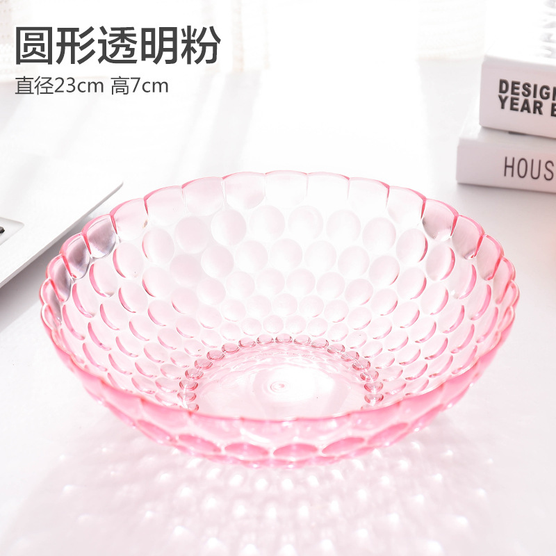 Plato de frutas transparente de plástico, estilo europeo moderno