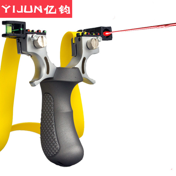 precise travel slingshot with laser with flat rubber bands