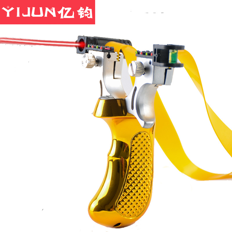 precise travel slingshot with laser with flat rubber bands