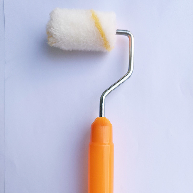 2-pulgadas cepillo de rodillo cabeza mini pulgar cepillo de pintura cepillo de rodillo mango de plástico cepillo de pintura de rodillo al por mayor