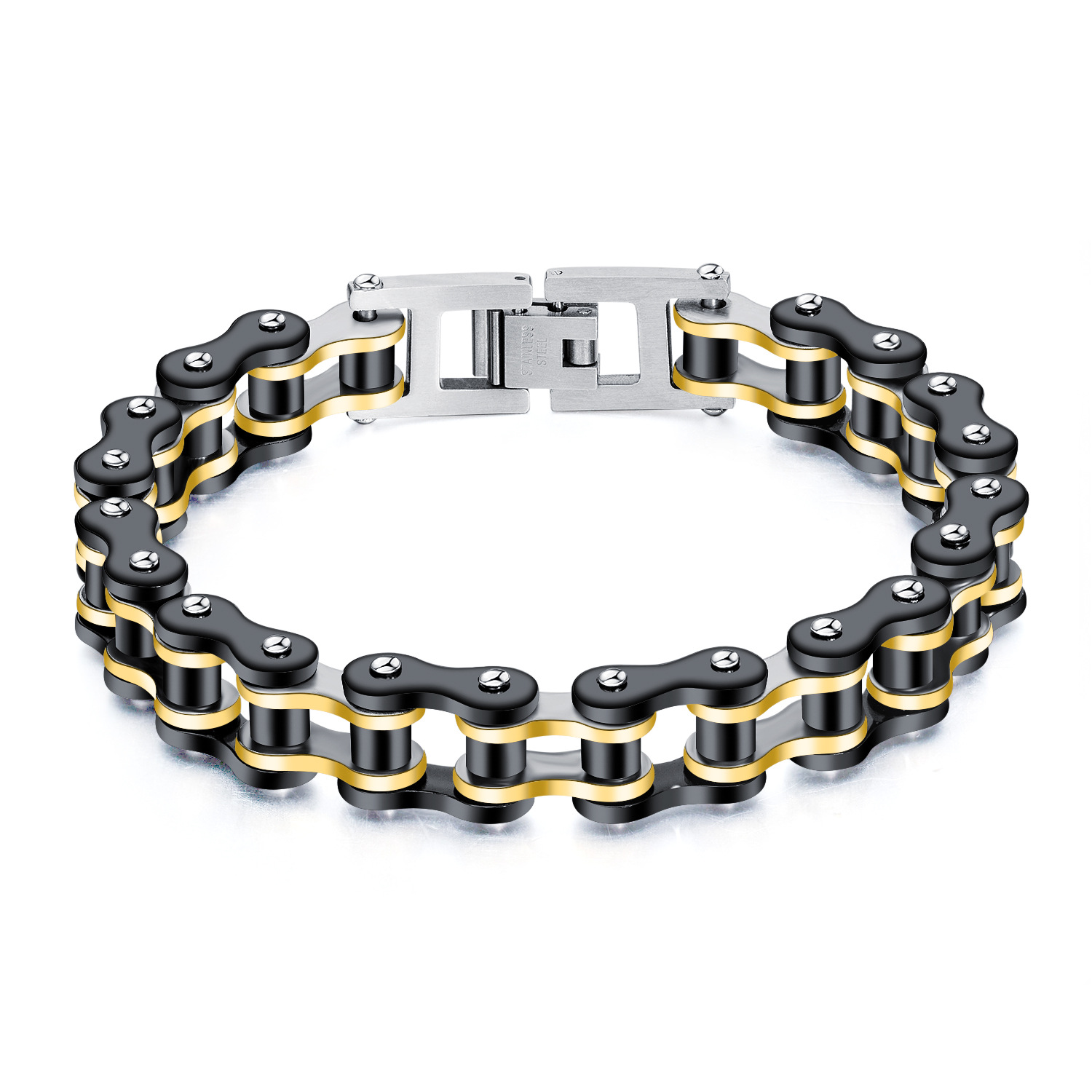 Opk Jewelry Titanium Steel Bracelet Wholesale European and American Style Retro Bicycle Stainless Steel Chain Personalized Versatile Men's Bracelet