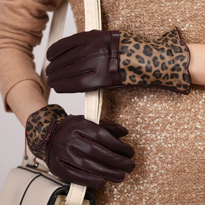 Gloves, windproof keep warm fleece winter set, genuine leather