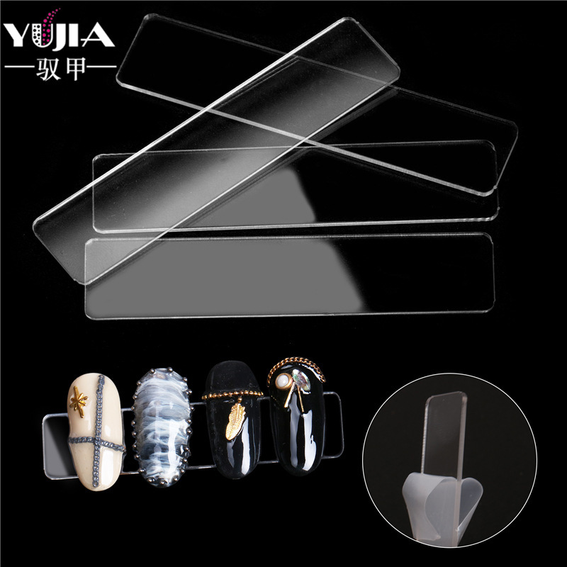 Cross-border special for Japanese and Korean nail tools acrylic display strip transparent display piece sticky nail piece display stand 10 pieces