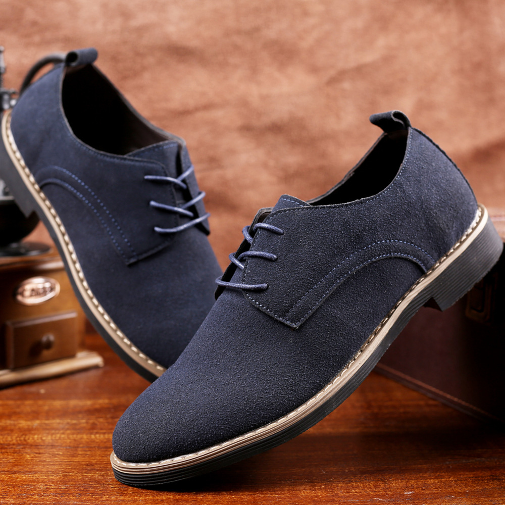 Men's board shoes PU suede men's shoes large size casual shoes for men_voghion.com