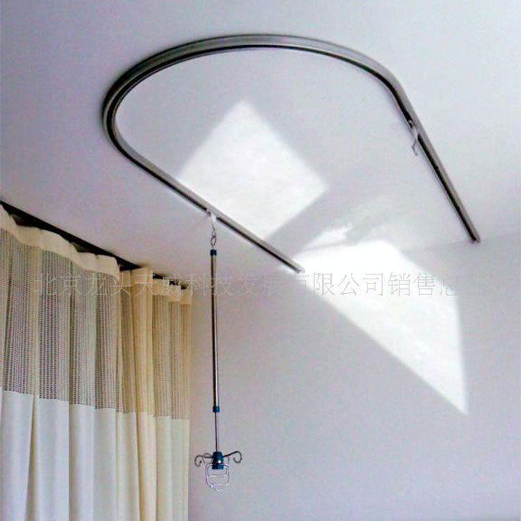 厂家直供医院病床隔帘轨道U型小方轨  医院美容院隔帘滑轨 铝合金