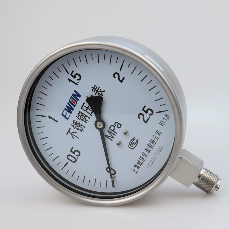 Манометр из нержавеющей стали датчик давления азота YTF-150H/y150bf Шанхай манометр 150mm0-60MPa