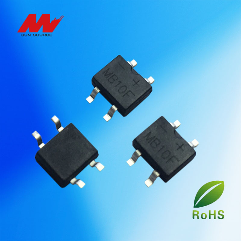 SOP-4桥式整流器 贴片整流桥 MB10F 1A 1000V  MBF桥堆