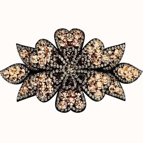 New Korean fashion hairpin for women, elegant rhinestone back head hair top clip, mother's hairpin spring clip