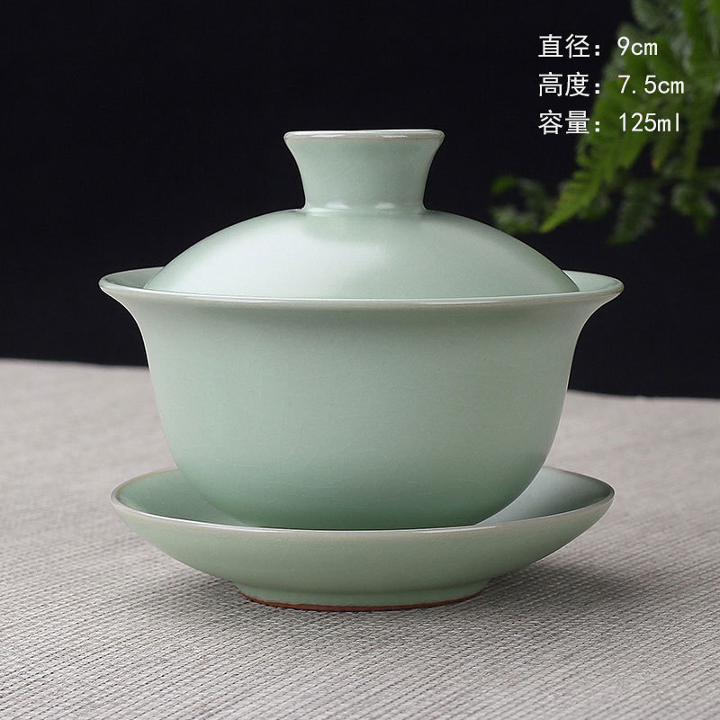 Tazón de fuente de entrega de una pieza taza de té de cerámica tazón de té tazón de tres piezas dehua Jade porcelana mini tamaño pequeño Kung Fu taza de burbuja