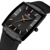 Waterproof men's watch, men's square calendar, quartz watches stainless steel