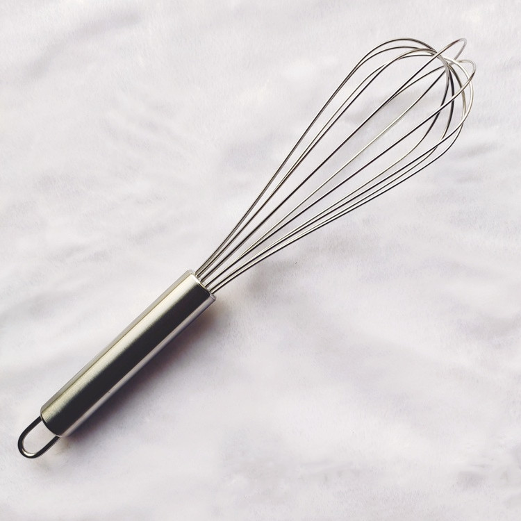 Batidor de Huevos Manual con Mango Tubular de Acero Inoxidable 304, 8-12 Pulgadas