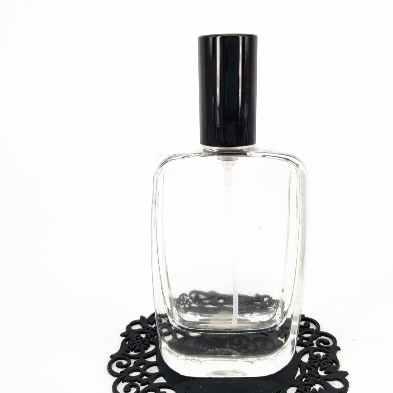 香水玻璃瓶50ml方形抹角香水瓶水晶透明瓶分转瓶卡口玻璃瓶
