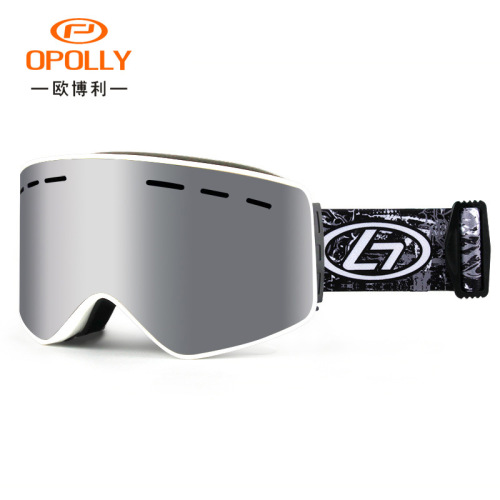 New magnet double-layer anti-fog ski goggles, outdoor cylindrical magnet ski goggles, adult snow goggles