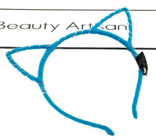 Children's luminous headwear cat ears with light garland glitter feather rabbit ears headband night market stall toys gifts