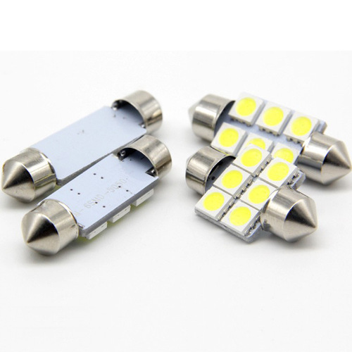 汽车双尖31/36/39/41MM 5050 6SMD LED车顶灯牌照灯阅读灯尾箱灯