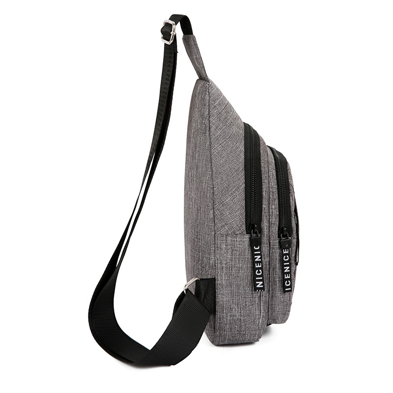 Venta al por mayor bolsa de pecho para hombres 2021 primavera nuevo estilo coreano casual impermeable de moda deportiva bolsa pequeña bolsa de mensajero del hombro bolsa de lona