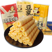 图牛 鸡蛋卷豆乳味咸蛋黄味奶盐味卷心酥牛扎卷肉松卷整箱批发