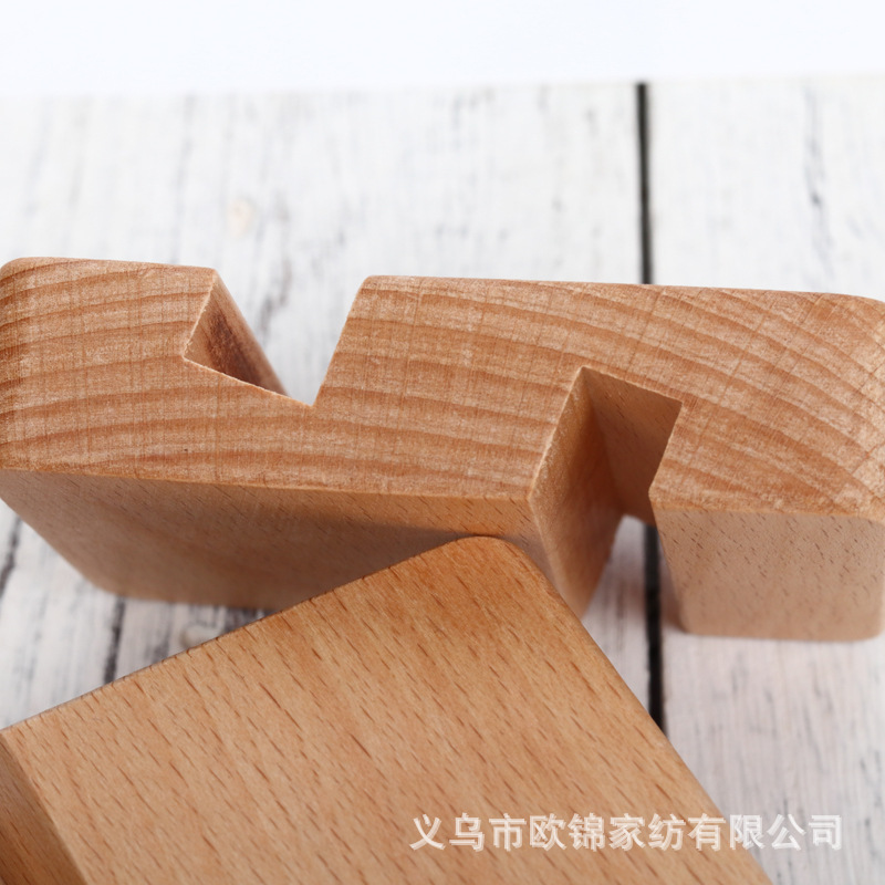 Doble ranura perezoso de madera maciza soporte de teléfono móvil bordado DIY creativo bordado de haya estiramiento decoración de madera sólida base de madera