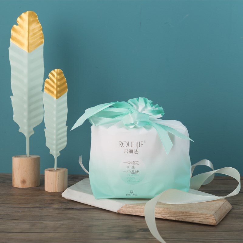 Authentic Roulijie Popular Non-Woven Makeup Remover Towel Disposable Pure Towel Cotton Towel Dry and Wet Dual-Use Cleansing Towel