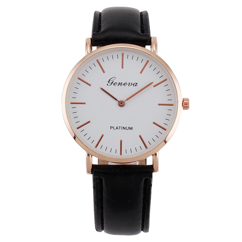 Ultra-Thin Simple Belt Men's Watch Men's Watch Quartz Watch Geneva Manufacturer Spot Wholesale Dropshipping