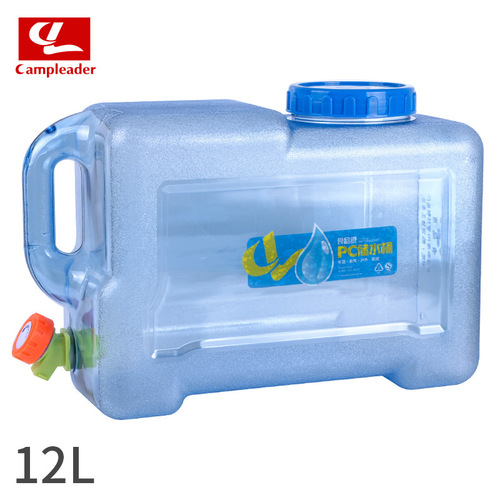Outdoor equipment Sifang PC car bucket thickened with faucet portable water bucket for self-driving tours 12L