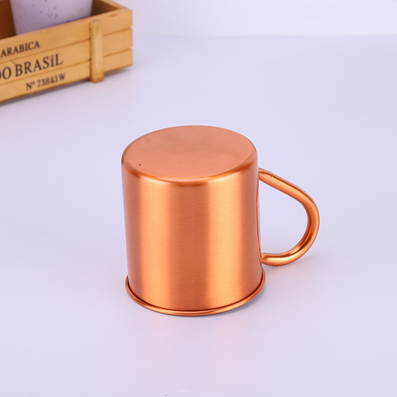 En stock transfronterizo taza de cobre puro europeo y americano taza de mula de Moscú mango directo fábrica de vidrio al por mayor cliente Copa de cobre rojo
