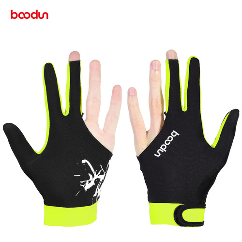 BOODUN/Boton thin billiards three-finger gloves for men and women with fingerless breathable billiards gloves for left and right hands