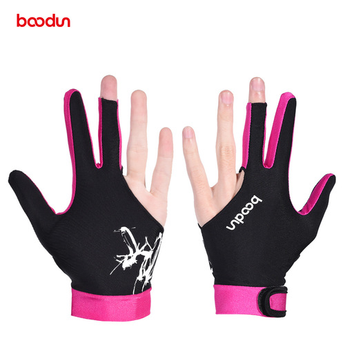 BOODUN/Boton thin billiards three-finger gloves for men and women with fingerless breathable billiards gloves for left and right hands