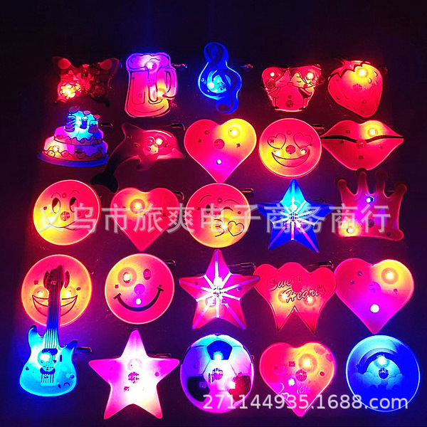 2025 Cartoon Glowing Brooch Flashing LED Light Flashing Brooch Badge…