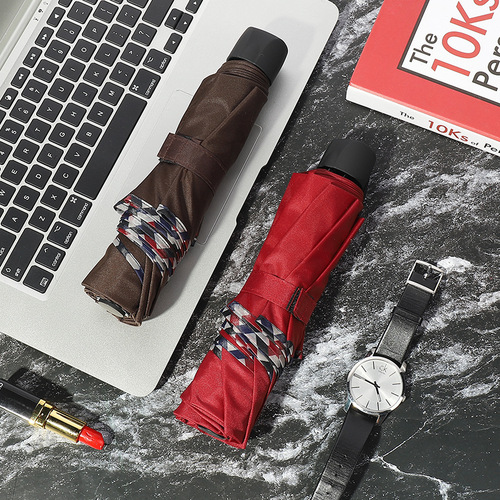Jieguo Umbrella Industry Three-fold Fair Umbrella Large Gift Business Advertising Umbrella Folding Sun Umbrella Parasol Customized LOGO