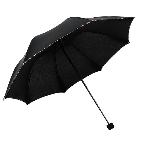 Jieguo Umbrella Industry Three-fold Fair Umbrella Large Gift Business Advertising Umbrella Folding Sun Umbrella Parasol Customized LOGO