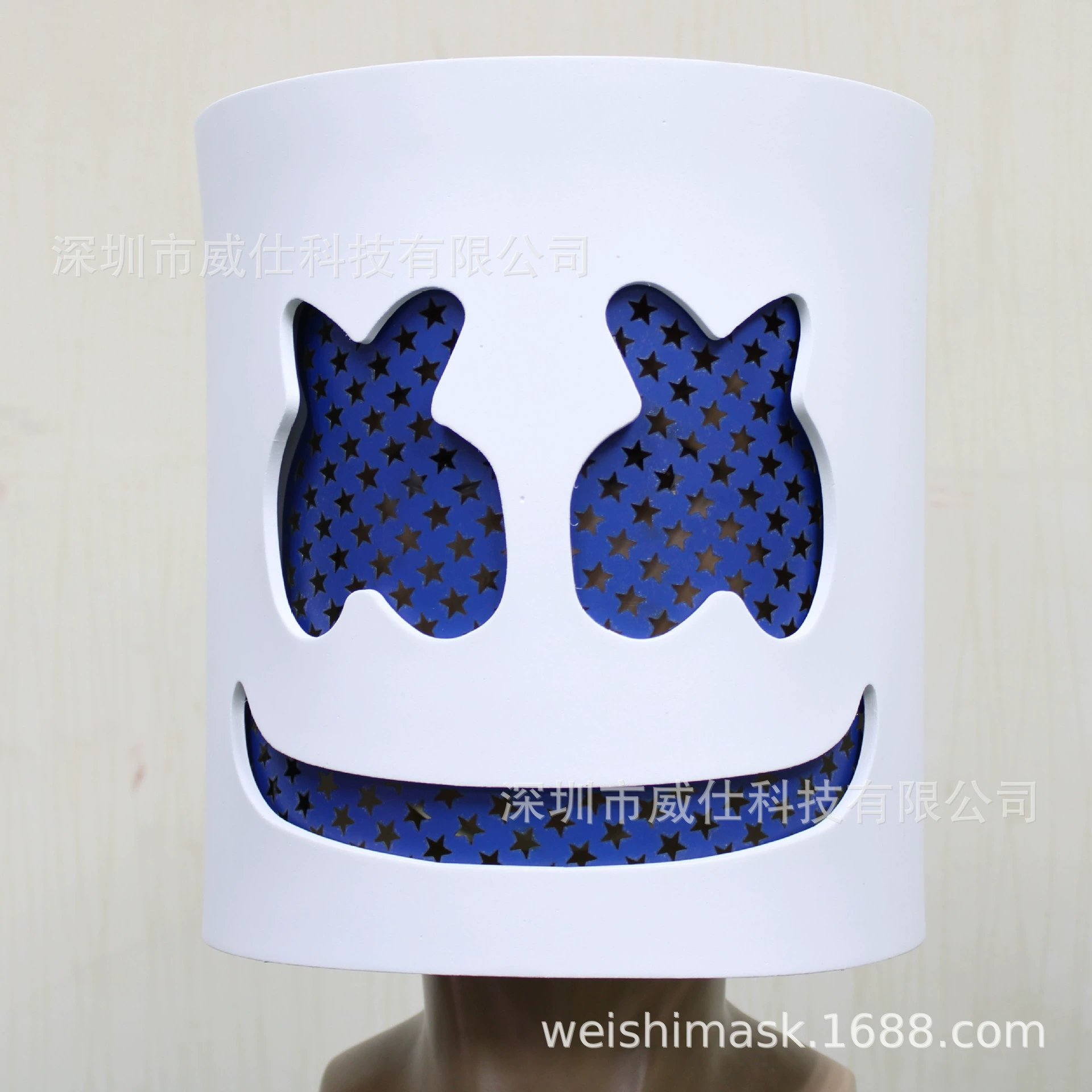 Светящийся головной убор DJ Marshmallow, светящаяся маска с управлением звуком, топ-100, шлем Marshmello для фестиваля электронной музыки