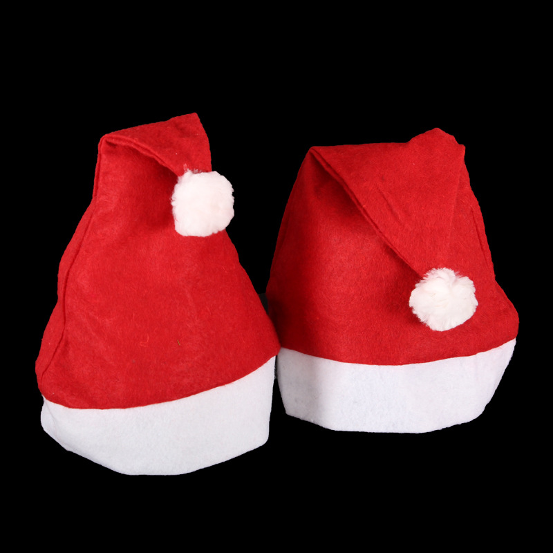 Gorros de Papá Noel para niños y adultos, artículos de decoración rojos para fiestas, gorros rojos.