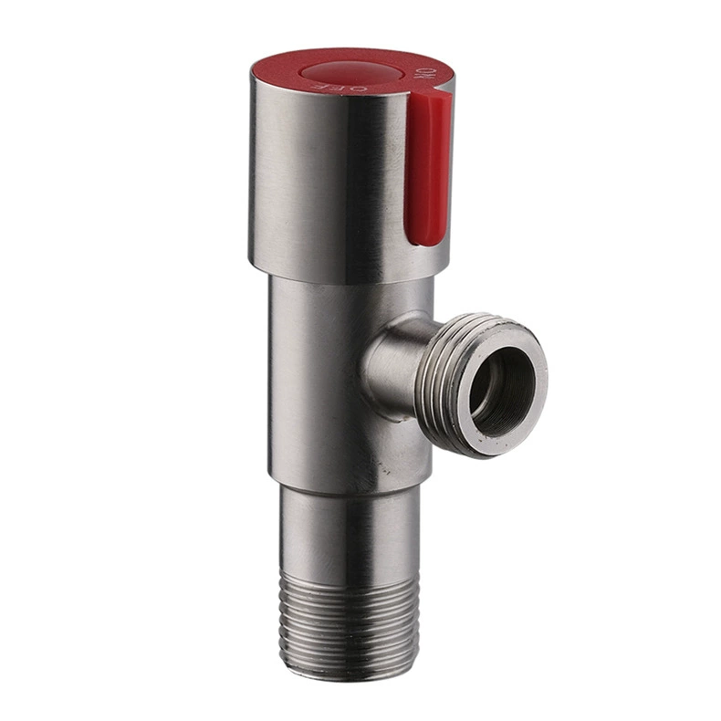 Завод прямой треугольный клапан из нержавеющей стали красный и синий угловой клапан колеса туалетный бассейн воды запорный клапан
