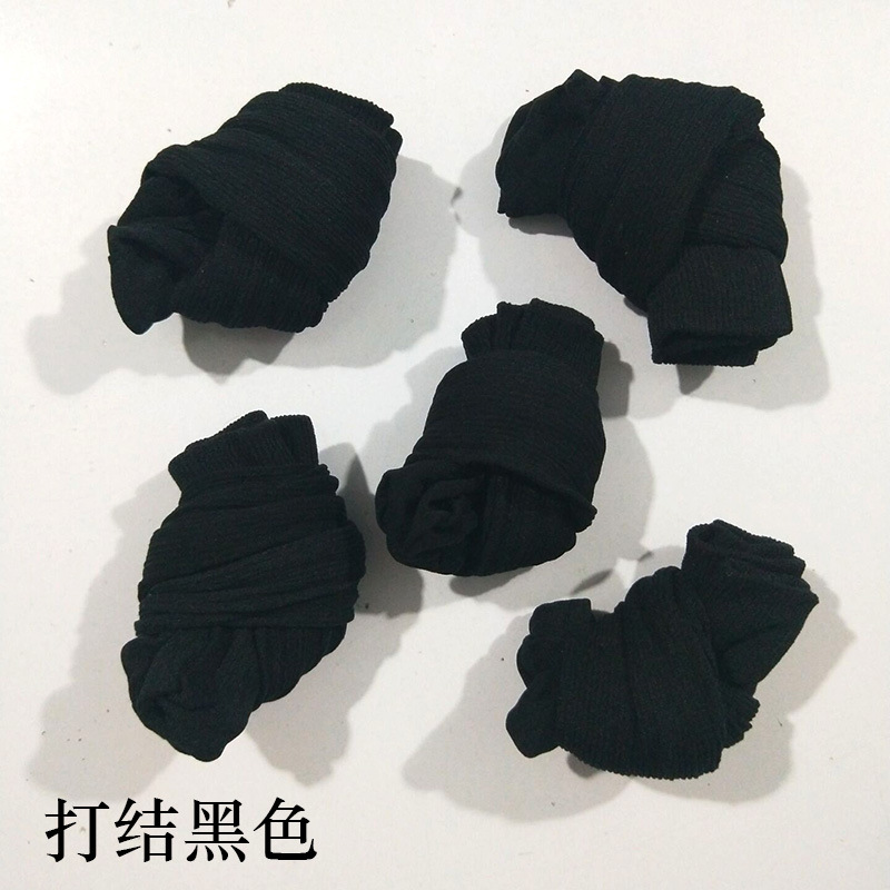 Полоски-носки с узлом черные